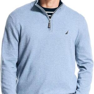 Nautica Nav Tech Men’s Half-Zip Sweatshirt Light Blue Size M